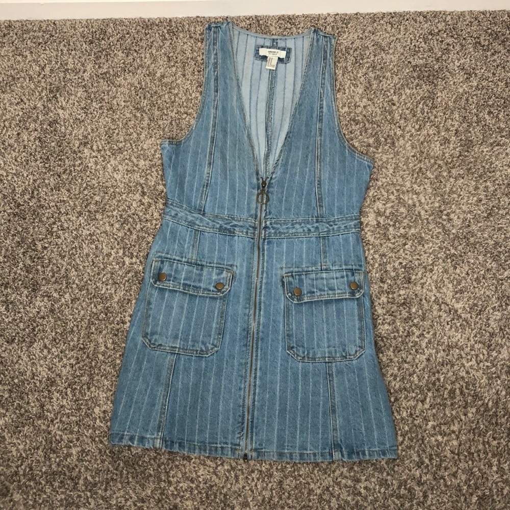 Denim mini dress